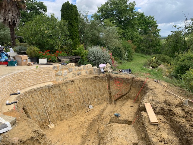Réalisation Piscine Lagon Castillon Massas (32), Piscines Initiales