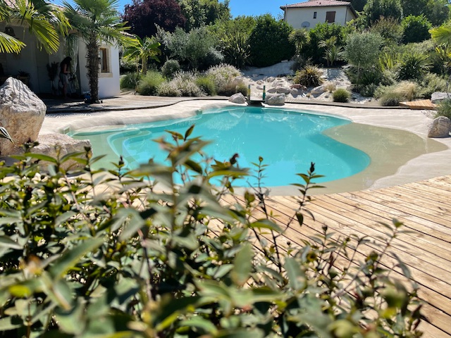 Piscine Lagon réalisée à Lamazère (32), Piscines Initiales