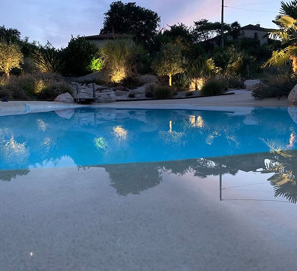 Piscine Lagon de nuit près de Auch, Piscines Initiales
